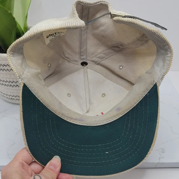 American Vintage | USA Olympics grey distressed corduroy adjustable hat | unisex - Picture 5 of 9